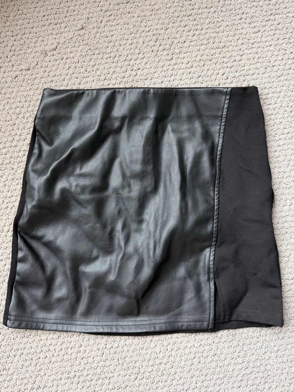 Rachel Pally Black Faux Leather Mini Skirt